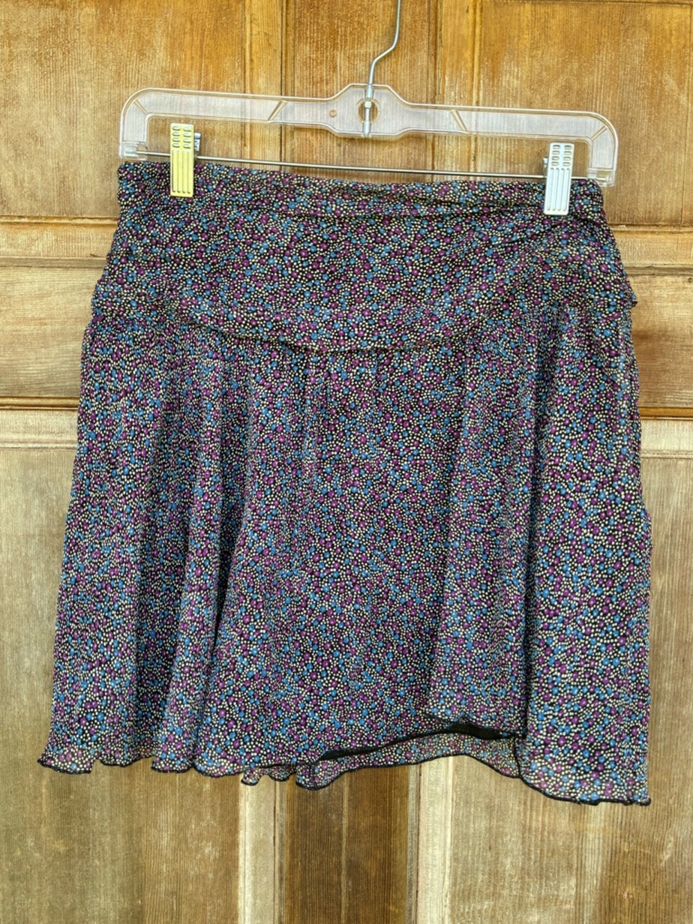 NWT Express | Purple Blue Floral Flowy Mini Skirt Spring Size 2